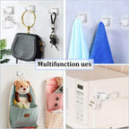 No-Drill Curtain Rod Brackets - Clear Adhesive Design For Easy Hanging