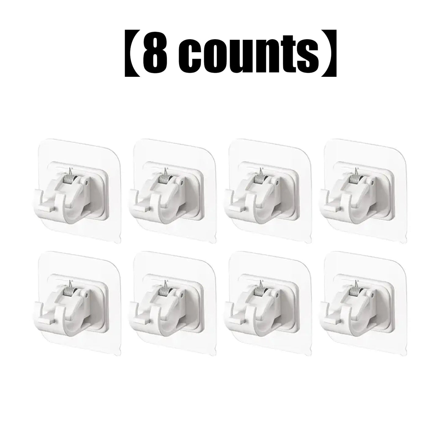 No-Drill Curtain Rod Brackets - Clear Adhesive Design For Easy Hanging