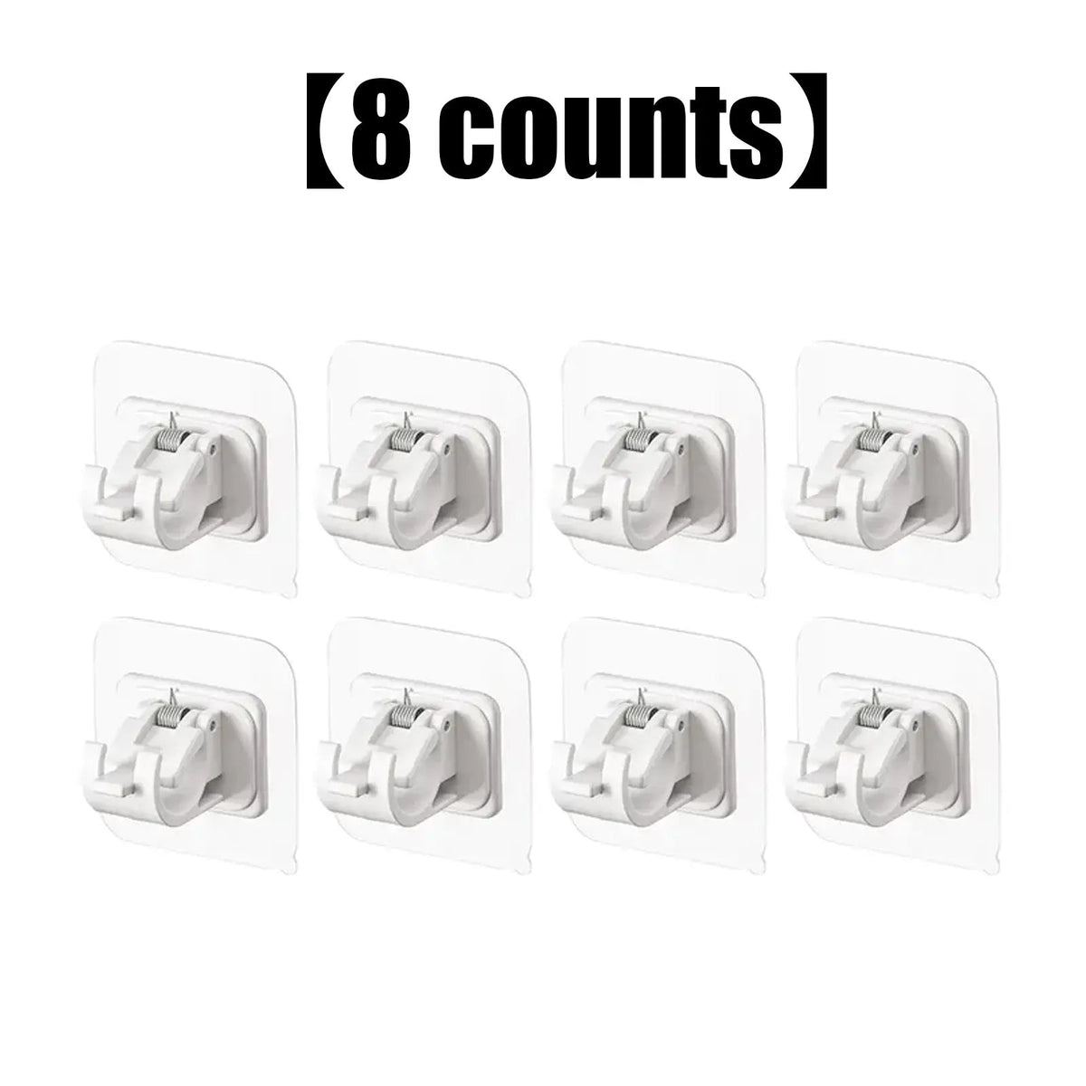 No-Drill Curtain Rod Brackets - Clear Adhesive Design For Easy Hanging