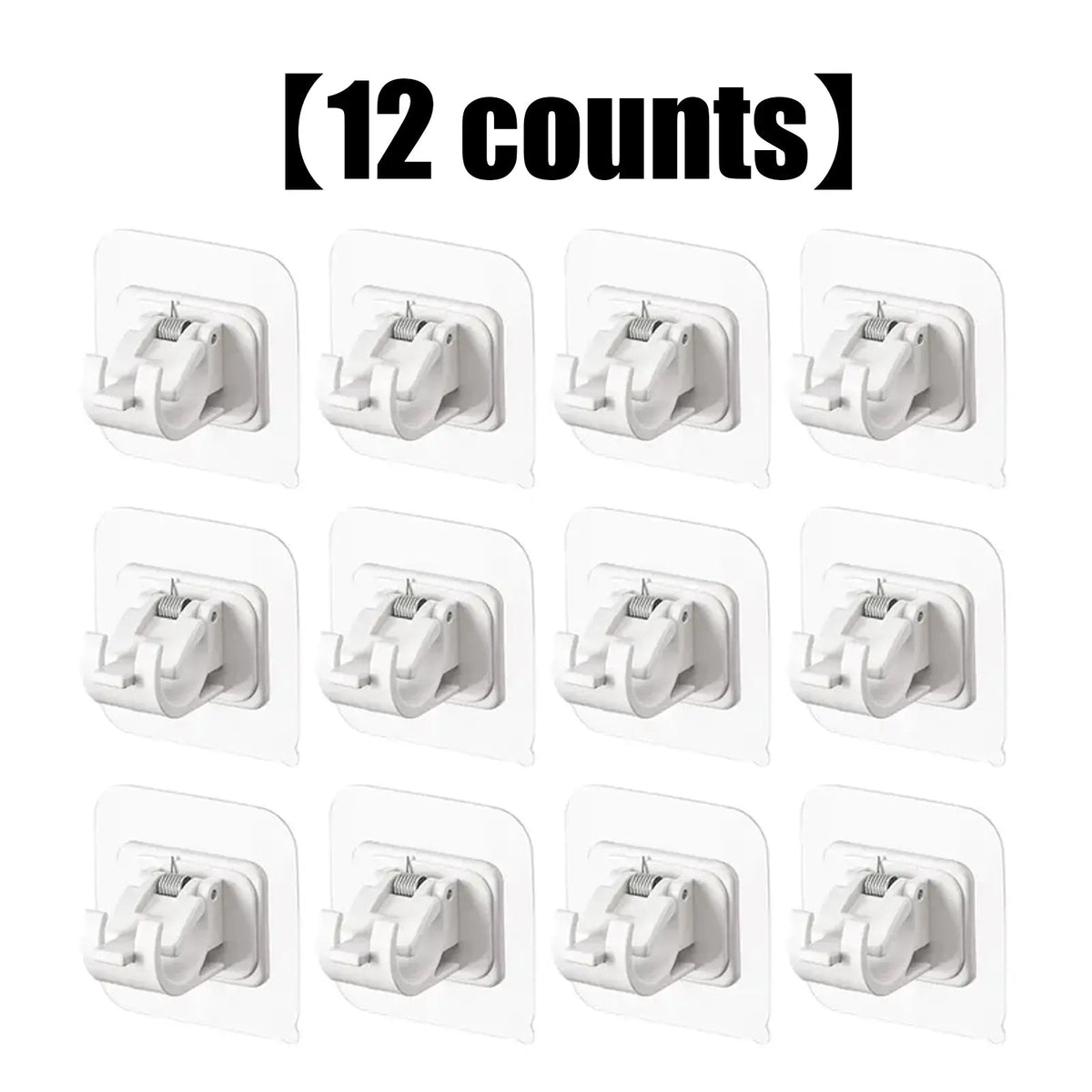 No-Drill Curtain Rod Brackets - Clear Adhesive Design For Easy Hanging