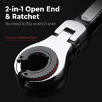 7 Sizes in One Compact Ratcheting Flare Nut Wrench Kit
